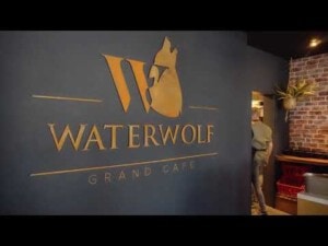 Cortenstaal logo Grandcafé Waterwolf in Nijmegen